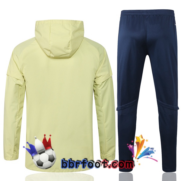 Coupe Vent Survetement Foot Arsenal Jaune 20/21