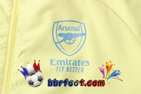 Coupe Vent Survetement Foot Arsenal Jaune 20/21