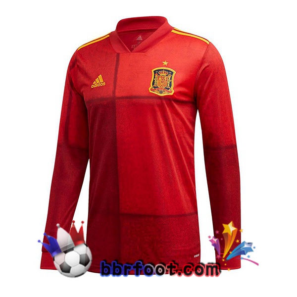 Maillots Equipe De Espagne Domicile Manche Longue Rouge 20/21