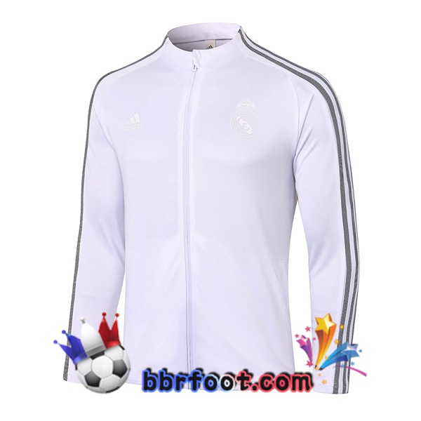 Veste Foot Real Madrid Blanc 20/21