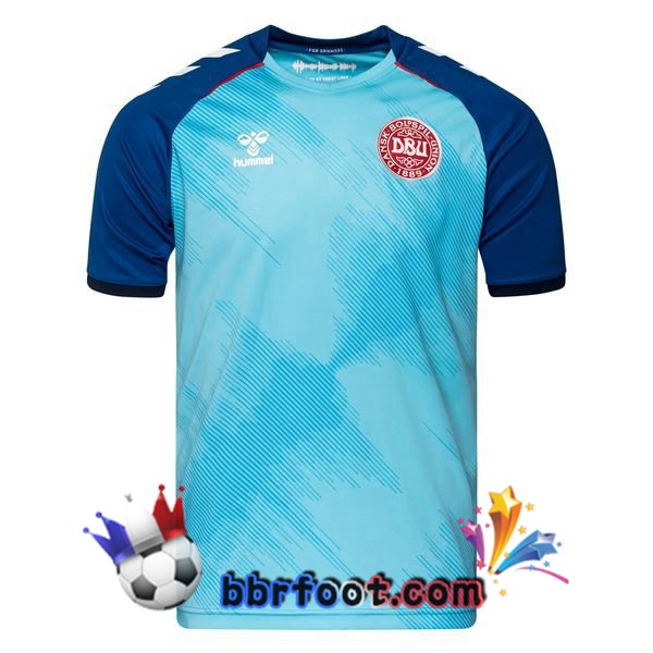Maillots Equipe De Danemark Gardien de but Bleu 20/21