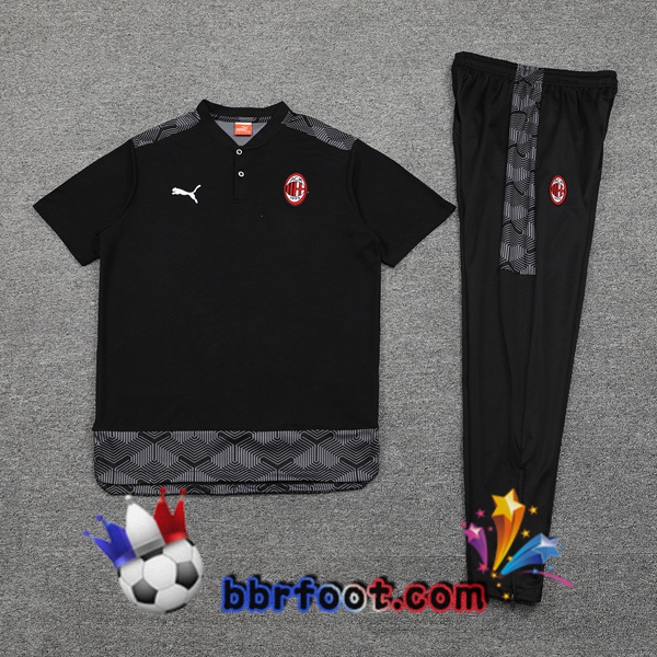 Polo Foot AC Milan + Pantalon Noir 21/22