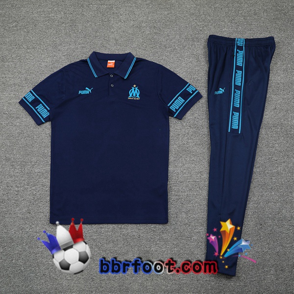 Polo Foot Marseille OM + Pantalon Bleu Royal 21/22