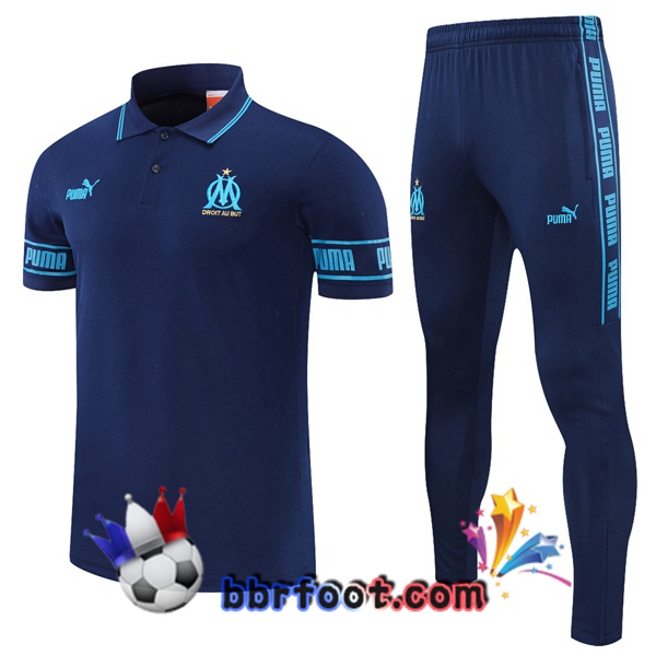 Polo Foot Marseille OM + Pantalon Bleu Royal 21/22