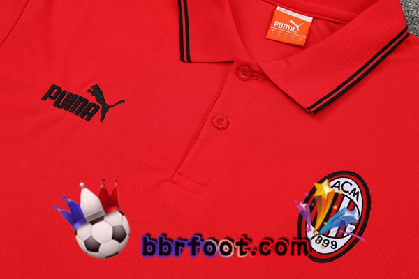 Polo Foot AC Milan + Pantalon Rouge 21/22