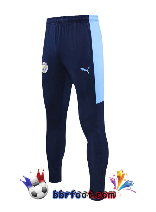 Polo Foot Manchester City + Pantalon Bleu 21/22