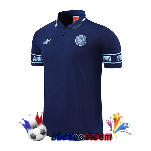 Polo Foot Manchester City Bleu Royal 21/22