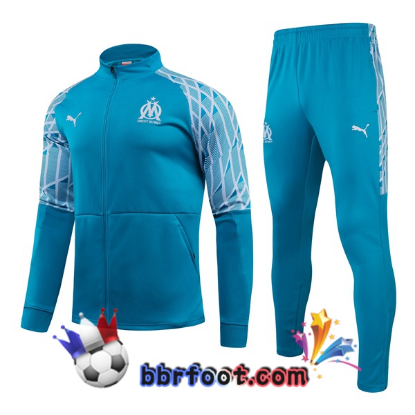 Veste Survetement Foot Marseille OM Bleu 21/22