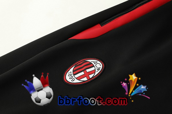 Veste Survetement Foot AC Milan Rouge Noir 21/22