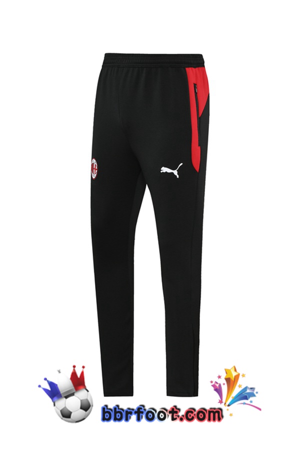 Veste Survetement Foot AC Milan Rouge Noir 21/22
