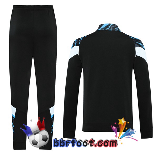 Veste Survetement Foot Marseille OM Noir Bleu 21/22