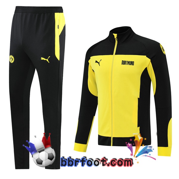 Veste Survetement Foot Dortmund BVB Jaune Noir 21/22