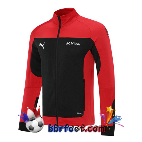 Veste Foot AC Milan Rouge Noir 21/22