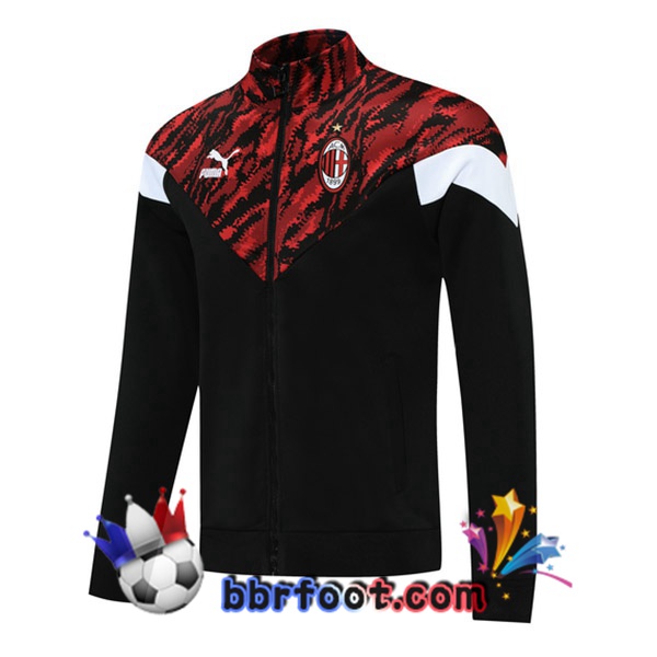 Veste Foot AC Milan Noir Rouge 21/22
