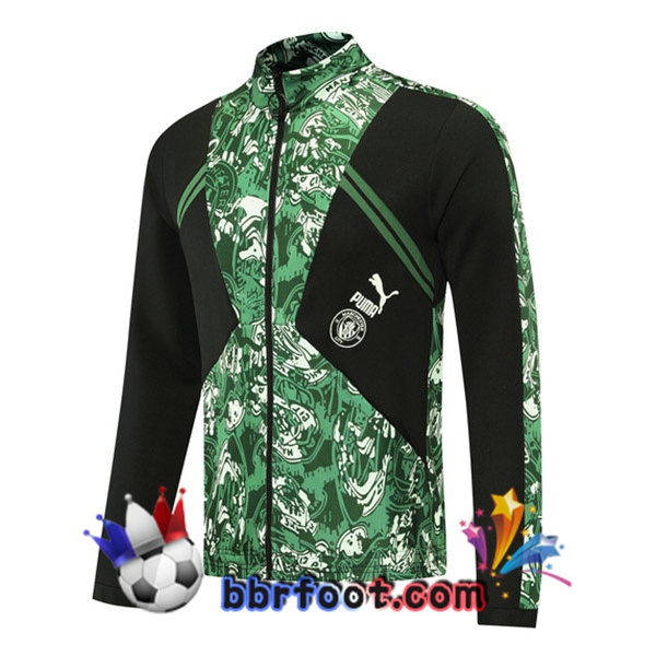 Veste Foot Manchester City Vert Noir 21/22