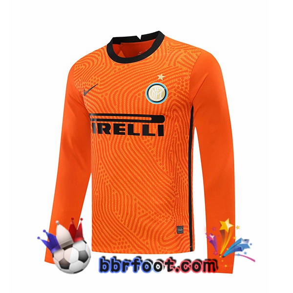 Maillot Foot Inter Milan Gardien de but Manche Longue Orange 20/21