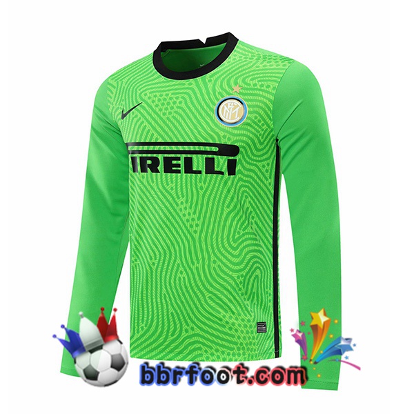 Maillot Foot Inter Milan Gardien de but Manche Longue Vert 20/21