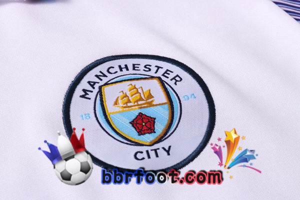 Polo Foot Manchester City + Pantalon Blanc 20/21