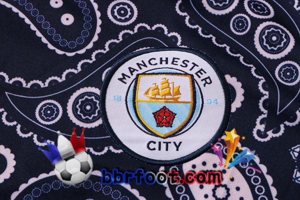Polo Foot Manchester City + Pantalon Bleu Royal 20/21