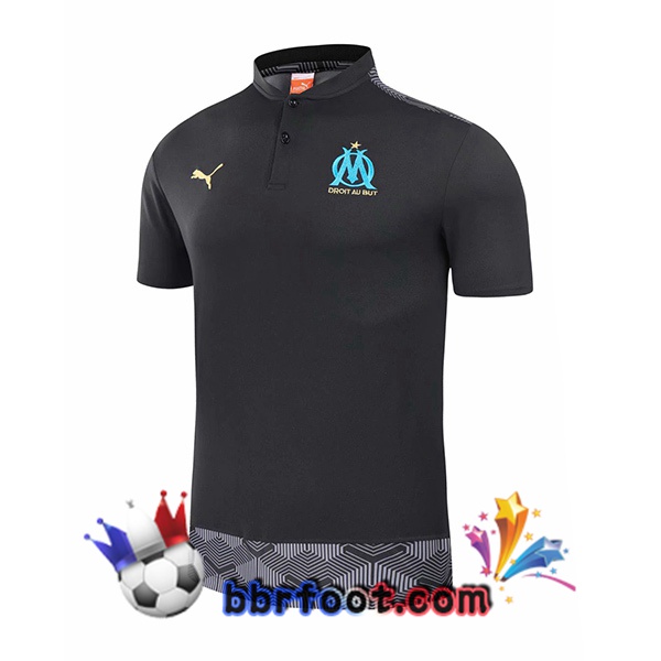 Polo Foot Marseille OM Noir 20/21