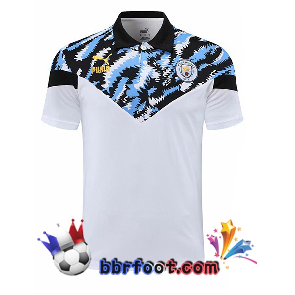 Polo Foot Manchester City Blanc 20/21