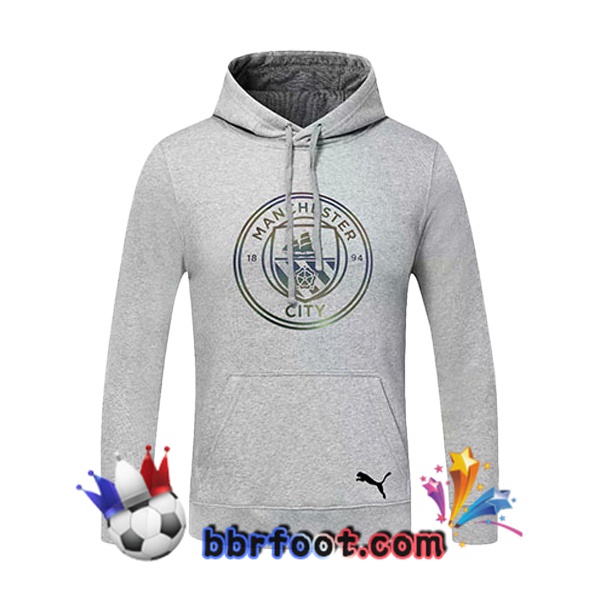 Sweatshirt à Capuche Manchester City Gris 20/21