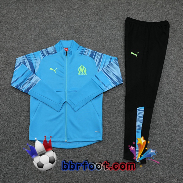 Veste Survetement Foot Marseille OM Bleu 20/21