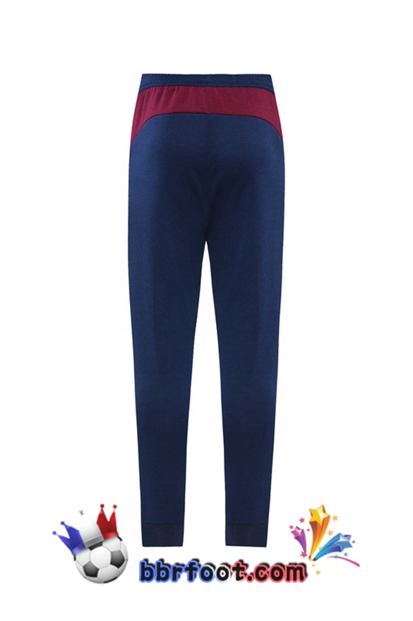 Veste A Capuche Survetement Foot Manchester City Rouge Bleu Royal 20/21
