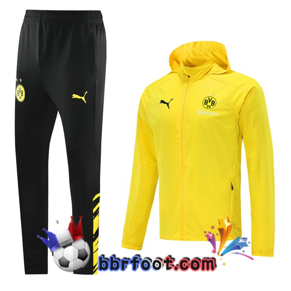 Coupe Vent Survetement Foot Dortmund BVB Jaune 20/21