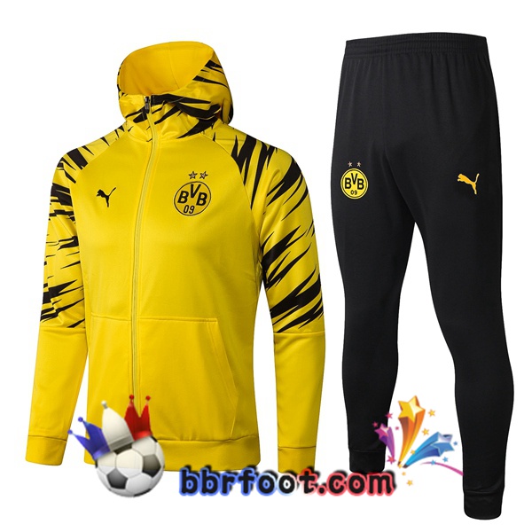 Coupe Vent Survetement Foot Dortmund BVB Jaune 20/21