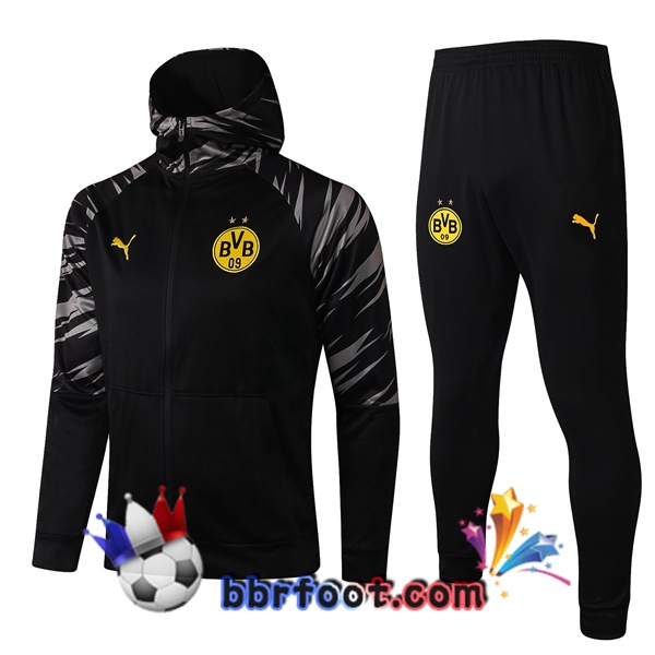 Coupe Vent Survetement Foot Dortmund BVB Noir 20/21
