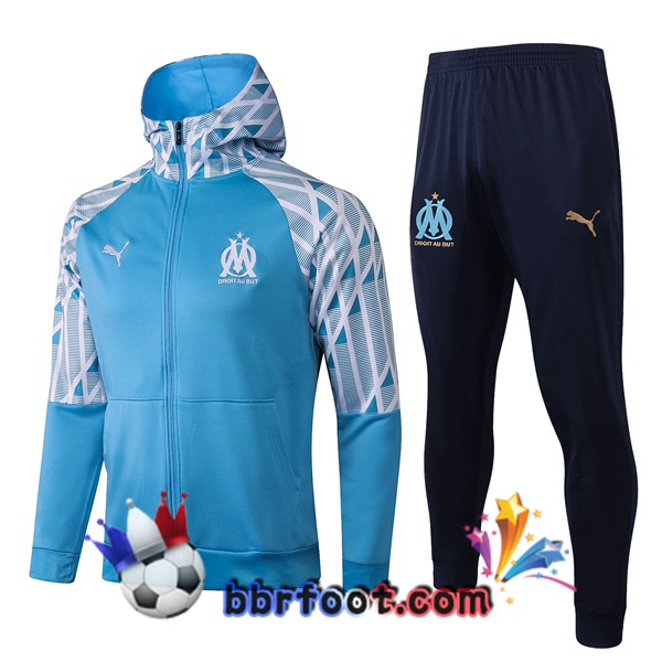 Coupe Vent Survetement Foot Marseille OM Bleu 20/21