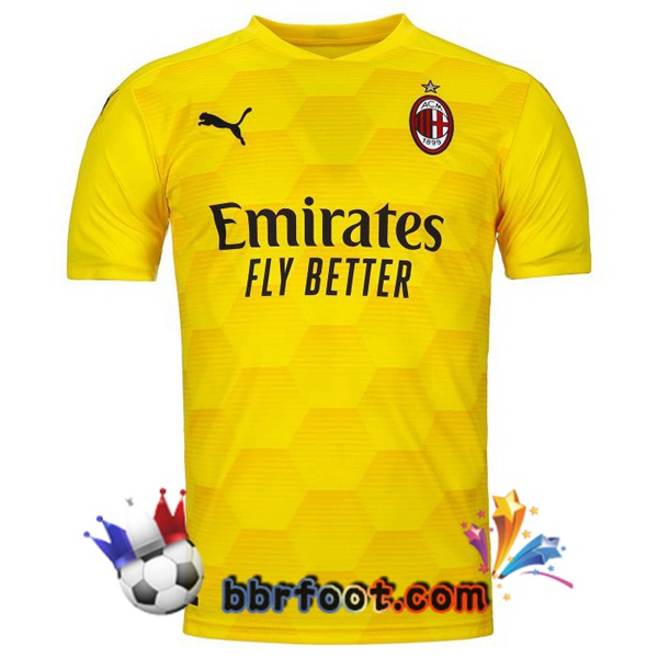 Maillot Foot AC Milan Gardien de but Jaune 20/21