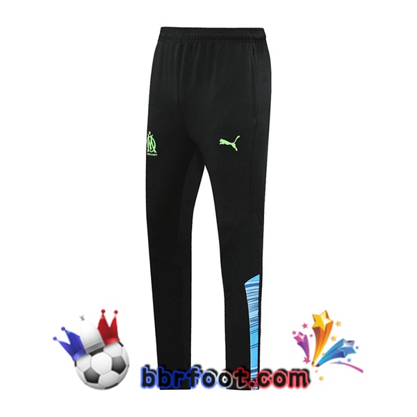 Pantalon Foot Marseille OM Noir Vert Bleu 20/21