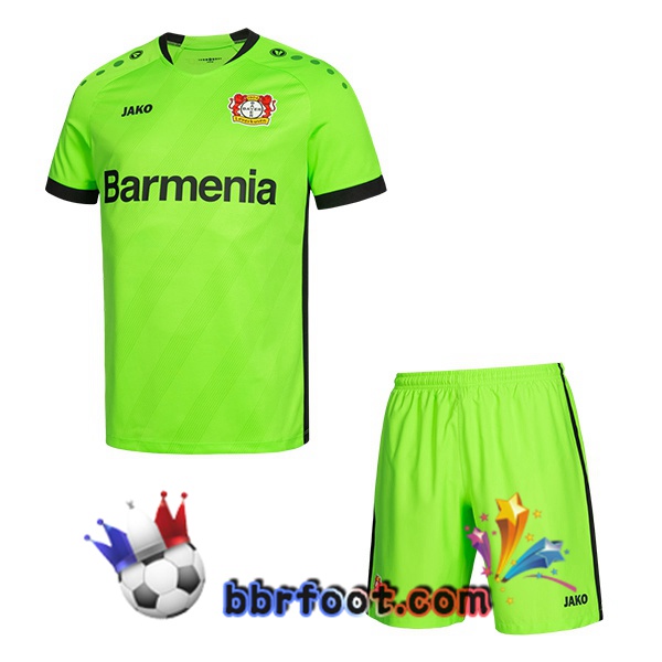 Maillot Foot Bayer 04 Leverkusen Enfant Gardien de but Vert 20/21
