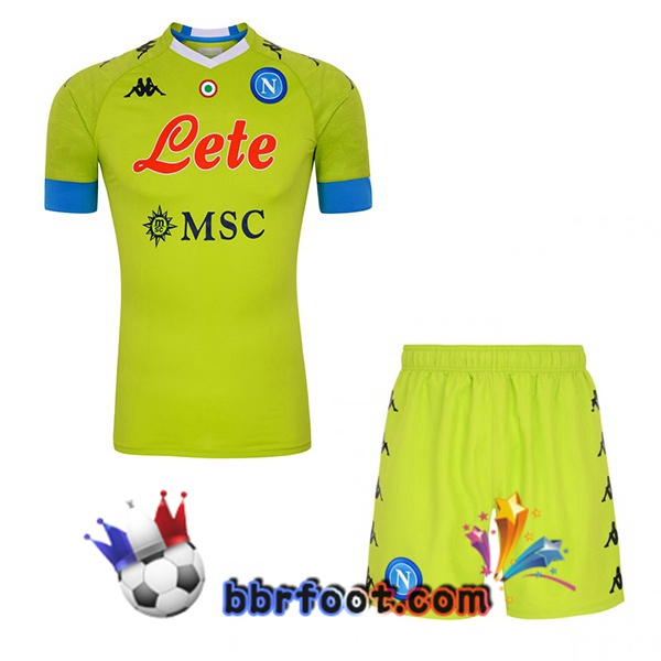 Maillot Foot SSC Naples Enfant Gardien de but Vert 20/21