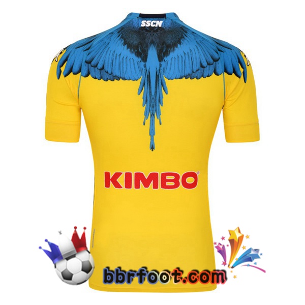 Maillot Foot SSC Naples Marcelo Burlon Limited Edition Gardien de but Jaune 20/21