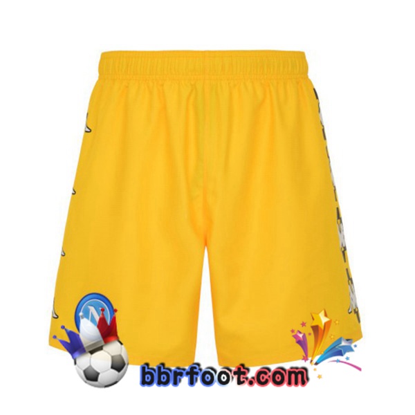 Maillot Foot SSC Naples Marcelo Burlon Limited Edition Gardien de but Jaune 20/21