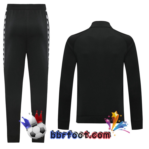Veste Survetement Foot CR Vasco da Gama Noir Blanc 20/21