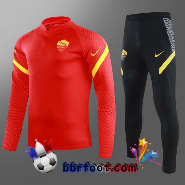Survetement Foot AS Roma Enfant Rouge 21/22 Survetement Foot AS Roma Enfant Rouge 21/22
