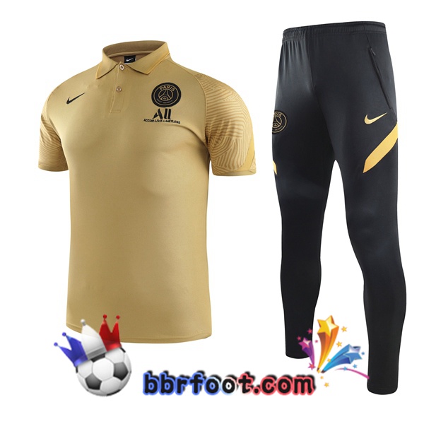 Polo Foot Paris PSG + Pantalon Jaune 21/22