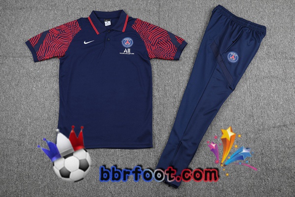 Polo Foot Paris PSG + Pantalon Bleu Royal 21/22