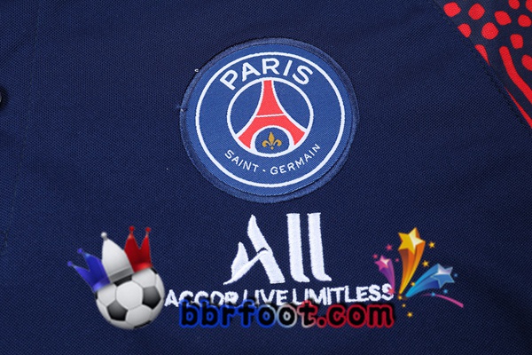 Polo Foot Paris PSG + Pantalon Bleu Royal 21/22