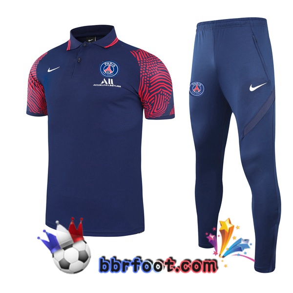 Polo Foot Paris PSG + Pantalon Bleu Royal 21/22