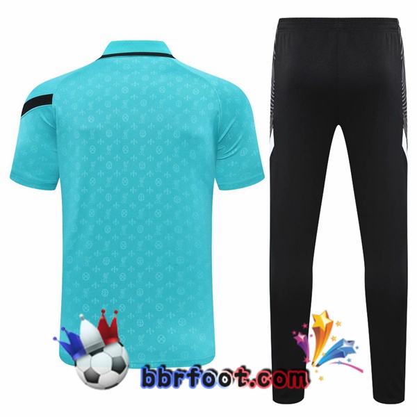 Polo Foot FC Barcelone + Pantalon Gris Fonce 21/22
