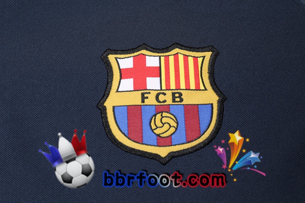 Polo Foot FC Barcelone + Pantalon Gris Fonce 21/22