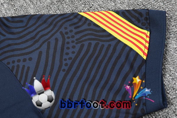 Polo Foot FC Barcelone + Pantalon Gris Fonce 21/22
