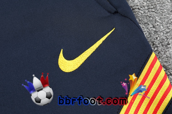 Polo Foot FC Barcelone + Pantalon Gris Fonce 21/22