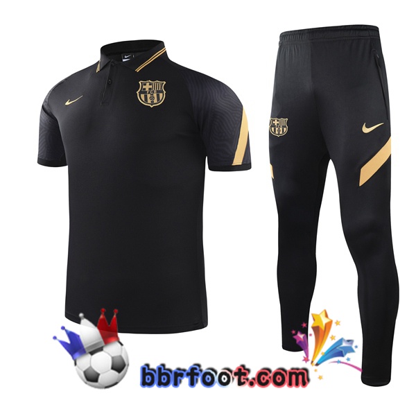 Polo Foot FC Barcelone + Pantalon Noir 21/22
