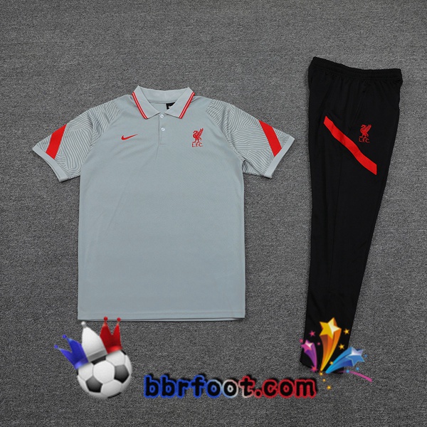 Polo Foot FC Liverpool + Pantalon Gris 21/22